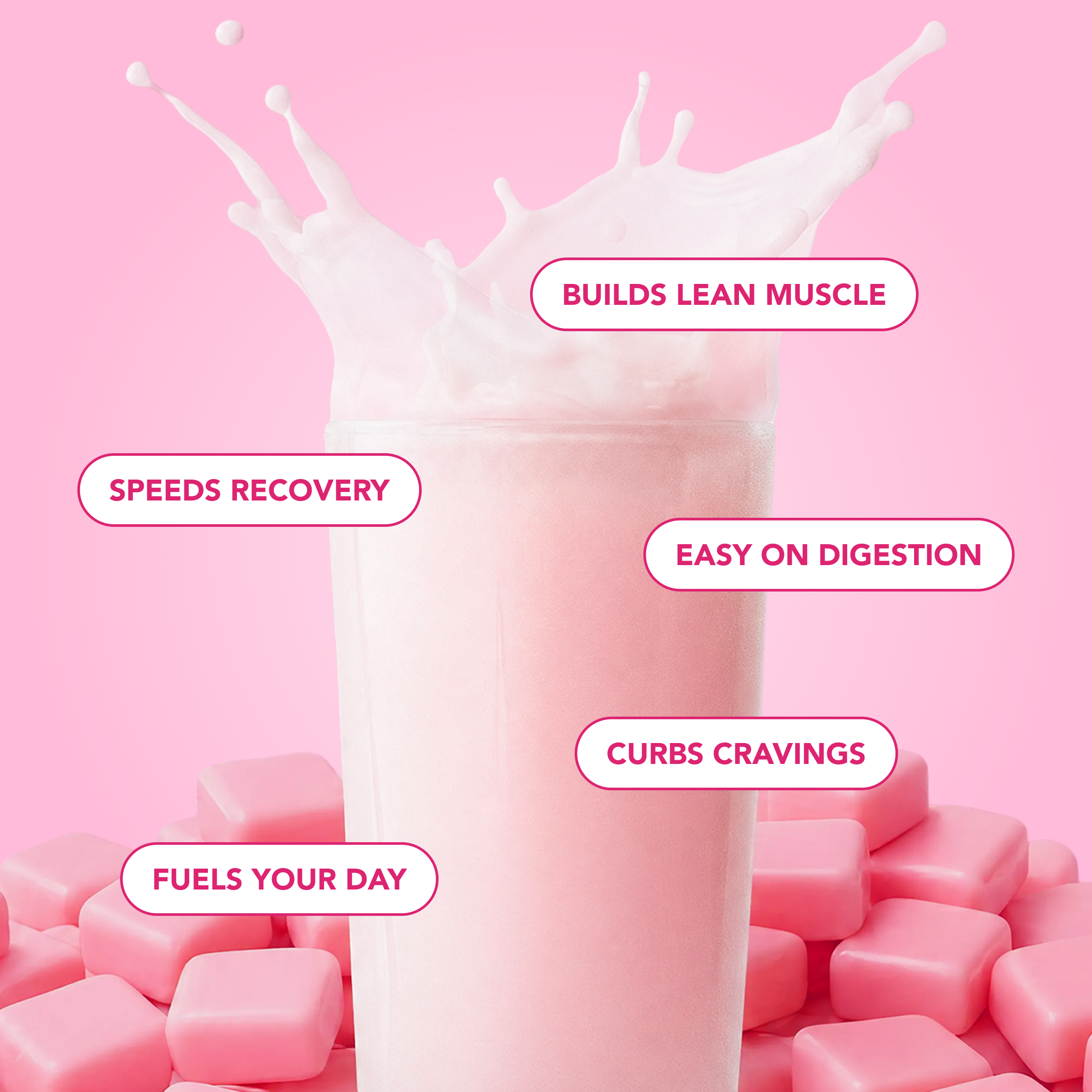 Clear Protein Powder: Pink Burst (20 Serving)