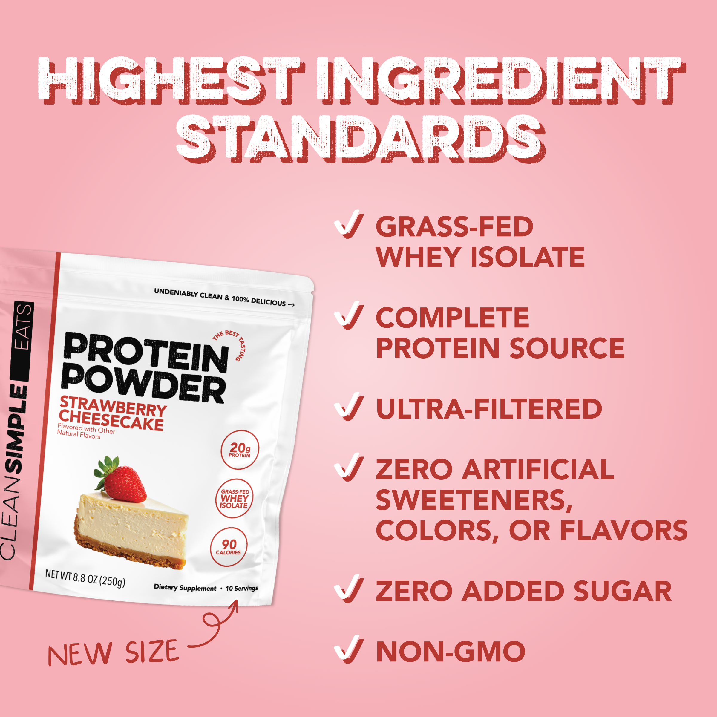 Protein Powder: Strawberry Cheesecake (10 Serving Bag)