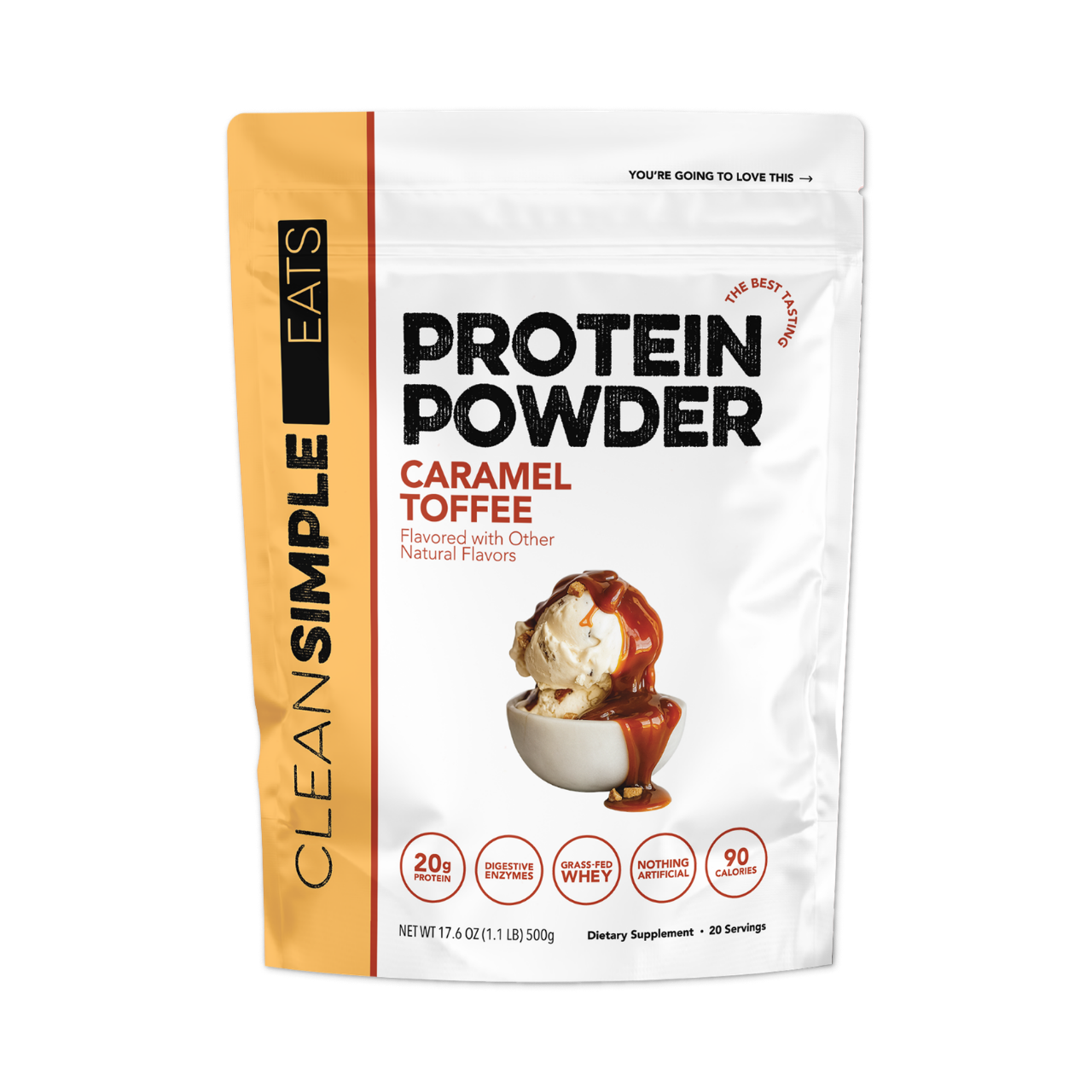 Protein Powder: Caramel Toffee (20 Serving Bag)